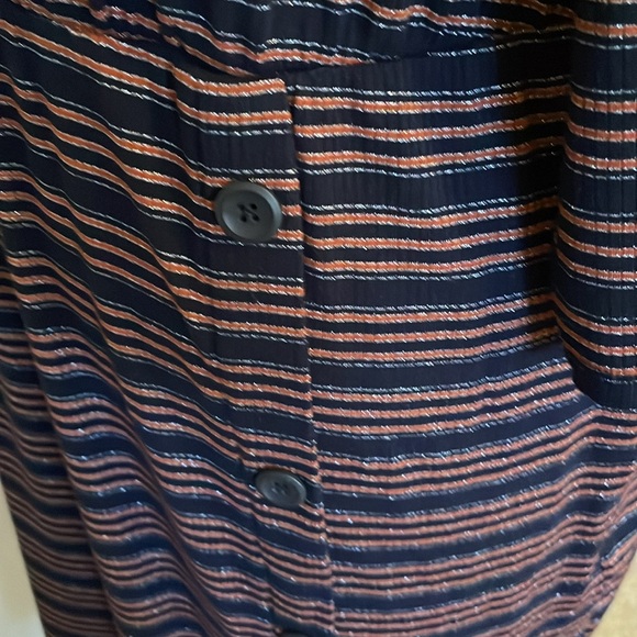 Lane Bryant- long sleeved Red/Blue/Silver stripped lightweight Dress. EUC. - Picture 6 of 7